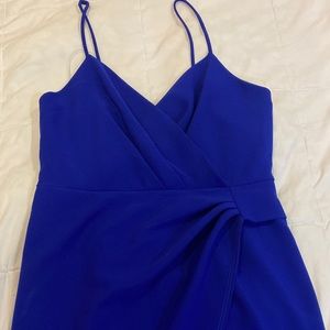 Royal blue date party dress